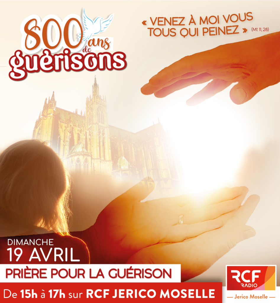 Dimanche 19 avril 2020, la cathédrale de Metz devait accueillir une assemblée de prière pour la guérison. En ces temps de pandémie où nous avons plus que jamais besoin du secours de la prière, RCF Jerico Moselle se mobilise et propose une émission spéciale dimanche, de 15h à 17.