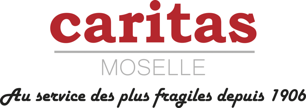 logo caritas avec au service des plus fragiles vector
