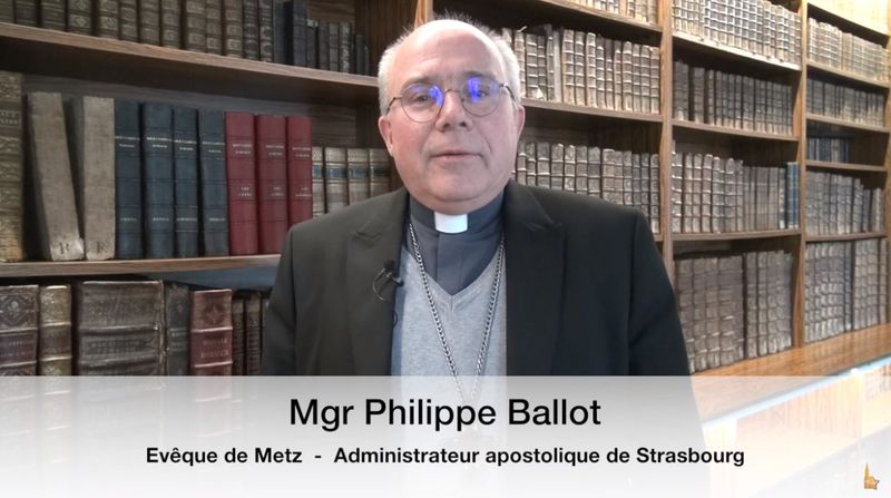 Mgr Philippe Ballot annonce la nomination du nouvel archvêque de Strasbourg ainsi que la fin de son mandat d'administrateur apostolique.